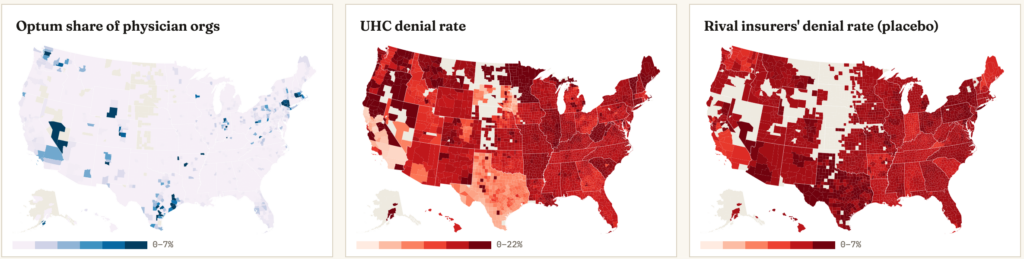 Integration Heat Maps — Optum Share vs. Denial Rates